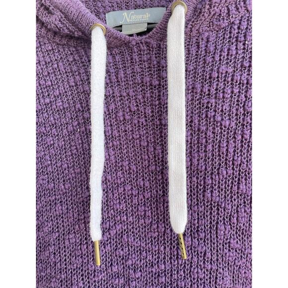 Natural Reflections XL woman's purple hooded sweater - Picture 4 of 5